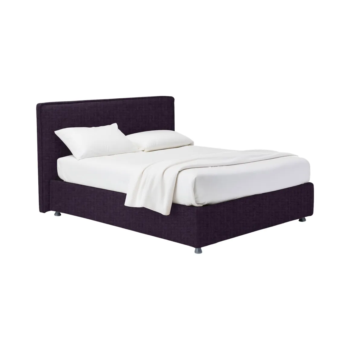 Letto Piazza e Mezza Viola Sfoderabile Contenitore, Dimensione Materasso 120x200 cm - Codevigo