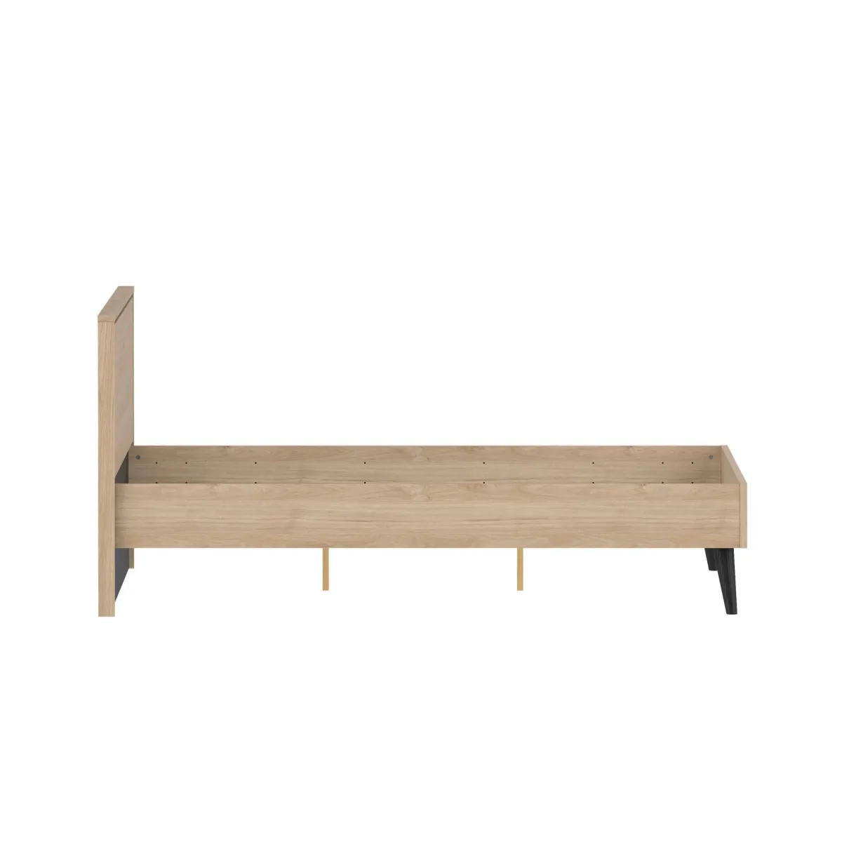 Letti Piazza E Mezza|Letti Piazza E Mezza > Dmora Letto piazza e mezza Zeri, 197x153 h91 cm, Rovere Marrone Rovere