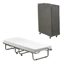 Letto 1 piazza pieghevole con materasso 200x80cm bianco - Aquadolce