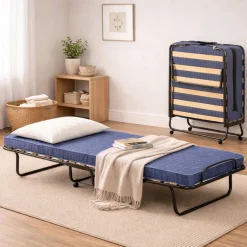 Letti Pieghevoli|Camera Da Letto > Dmora Letto 1 piazza pieghevole 80x80cm - Abak Blu