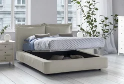 Letto 2 piazze con contenitore beige 180x220cm - Adi