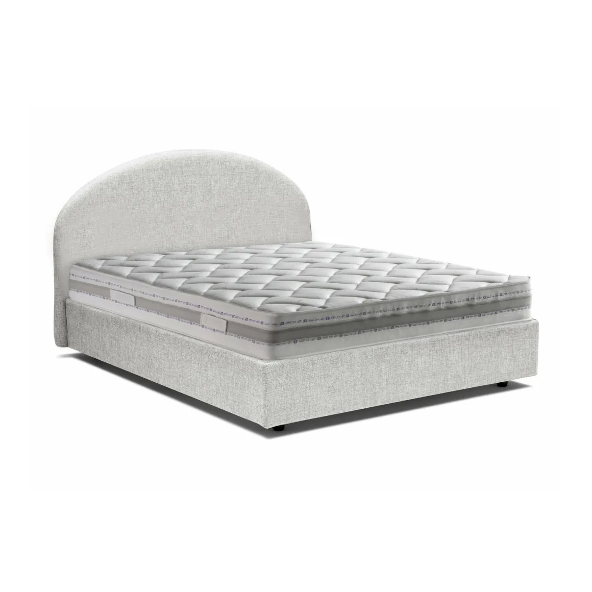Letti Matrimoniali|Letti Contenitore > Dmora Letto 2 piazze contenitore 175x205cm stabile - Abbaione Bianco