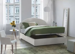 Letti Matrimoniali|Letti Contenitore > Dmora Letto 2 piazze contenitore 175x205cm stabile - Abbaione Bianco