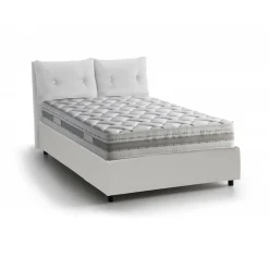 Letti Matrimoniali|Letti Contenitore > Dmora Letto 2 piazze contenitore 175x215cm accogliente - Ariadni Bianco