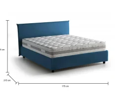 Letto 2 piazze contenitore blu 175x215cm minimal - Ariadni