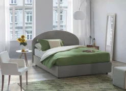 Letti Matrimoniali|Letti Contenitore > Dmora Letto 2 piazze contenitore 175x205cm design - Amida Grigio