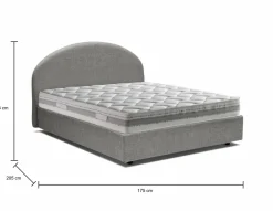 Letti Matrimoniali|Letti Contenitore > Dmora Letto 2 piazze contenitore 175x205cm design - Amida Grigio