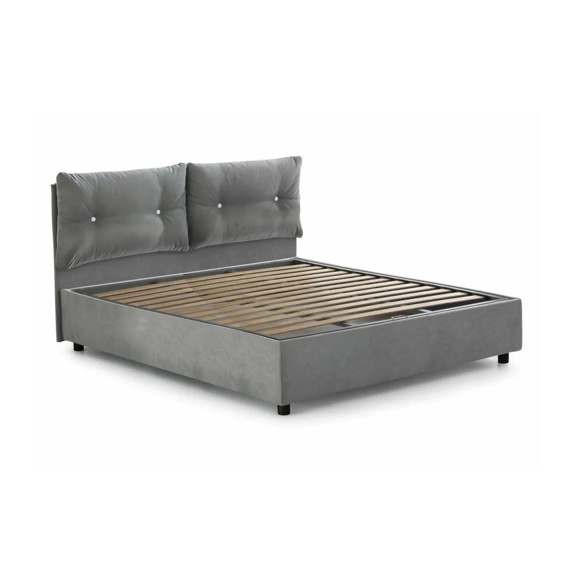 Letti Matrimoniali|Camera Da Letto > Dmora Letto 2 piazze contenitore 175x205cm minimal - Andrealo Grigio