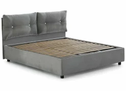 Letti Matrimoniali|Camera Da Letto > Dmora Letto 2 piazze contenitore 175x205cm minimal - Andrealo Grigio