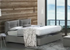 Letti Matrimoniali|Camera Da Letto > Dmora Letto 2 piazze contenitore 175x205cm minimal - Andrealo Grigio