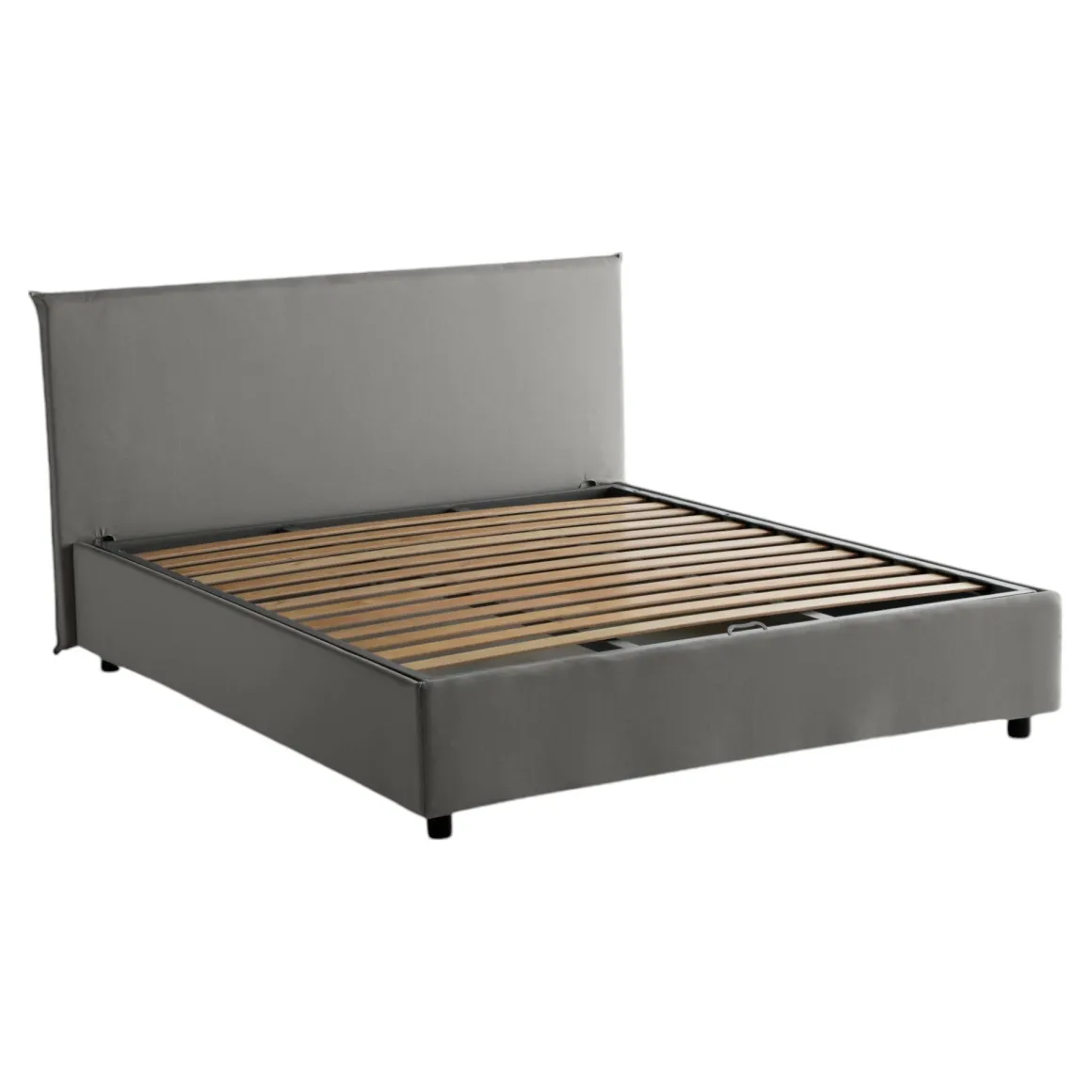 Letti Matrimoniali|Camera Da Letto > Dmora Letto 2 piazze contenitore 175x215cm robusto - Calcite Grigio