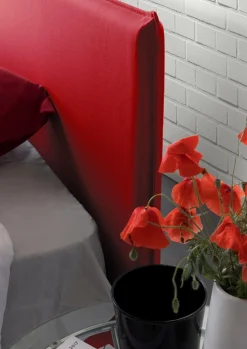 Letto 2 piazze contenitore rosso 175x215cm comodo - Ariadni