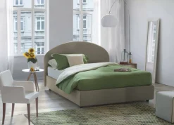 Letti Matrimoniali|Letti Contenitore > Dmora Letto 2 piazze contenitore tortora 175x205cm stabile - Amida Grigio Tortora