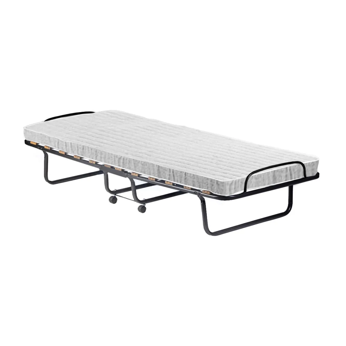 Letto Pieghevole Bianco Materasso Incluso Dimensione Materasso 80x190x10 cm, Imbottito - Nives