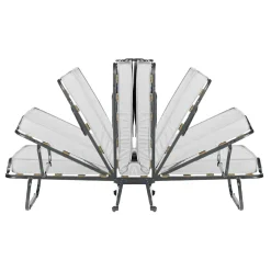 Letto Pieghevole Bianco Materasso Incluso Sfoderabile, Dimensione Materasso 80x190x10 cm - Nives