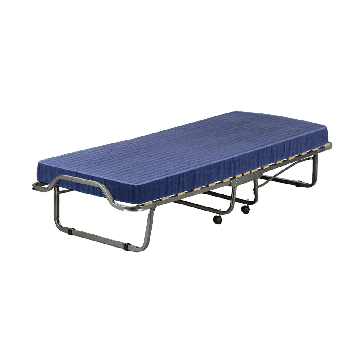 Letti Pieghevoli > Dmora Letto Pieghevole Materasso Incluso Dimensione Materasso 80x190x10 cm, Imbottito - Peccioli Blu