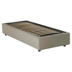 Letto 1 posto con contenitore beige 95x205 - Abbi