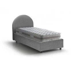 Letti Singoli|Letti Contenitore > Dmora Letto 1 posto con contenitore 95x205cm 2 metri - Abbi Grigio