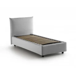 Letti Singoli|Letti Contenitore > Dmora Letto 1 posto contenitore 110x215cm adatto per materasso 190x80 cm - Ippolito Bianco