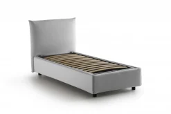 Letti Singoli|Letti Contenitore > Dmora Letto 1 posto contenitore 110x215cm adatto per materasso 190x80 cm - Ippolito Bianco