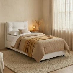 Letto 1 posto contenitore bianco 95x205cm stabile - Amaro