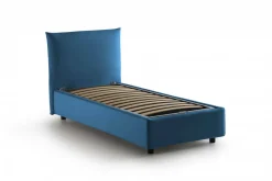 Letto 1 posto contenitore blu 110x215cm sfoderabile - Ippolito