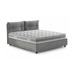 Letto 1 posto contenitore grigio 95x205cm design - Sabazia