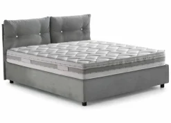 Letto 1 posto contenitore grigio 95x205cm design - Sabazia
