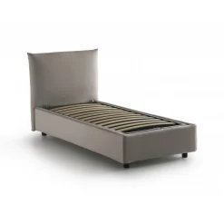 Letti Singoli|Letti Contenitore > Dmora Letto 1 posto contenitore tortora 110x215cm adatto per materasso 190x80 cm - Ippolito Grigio Tortora