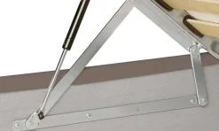 Letto 1 posto contenitore tortora 95x205cm rivestimento in ecopelle - Alzavola
