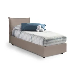 Letti Singoli|Letti Contenitore > Dmora Letto 1 posto contenitore tortora 95x205cm stabile - Janet Grigio Tortora