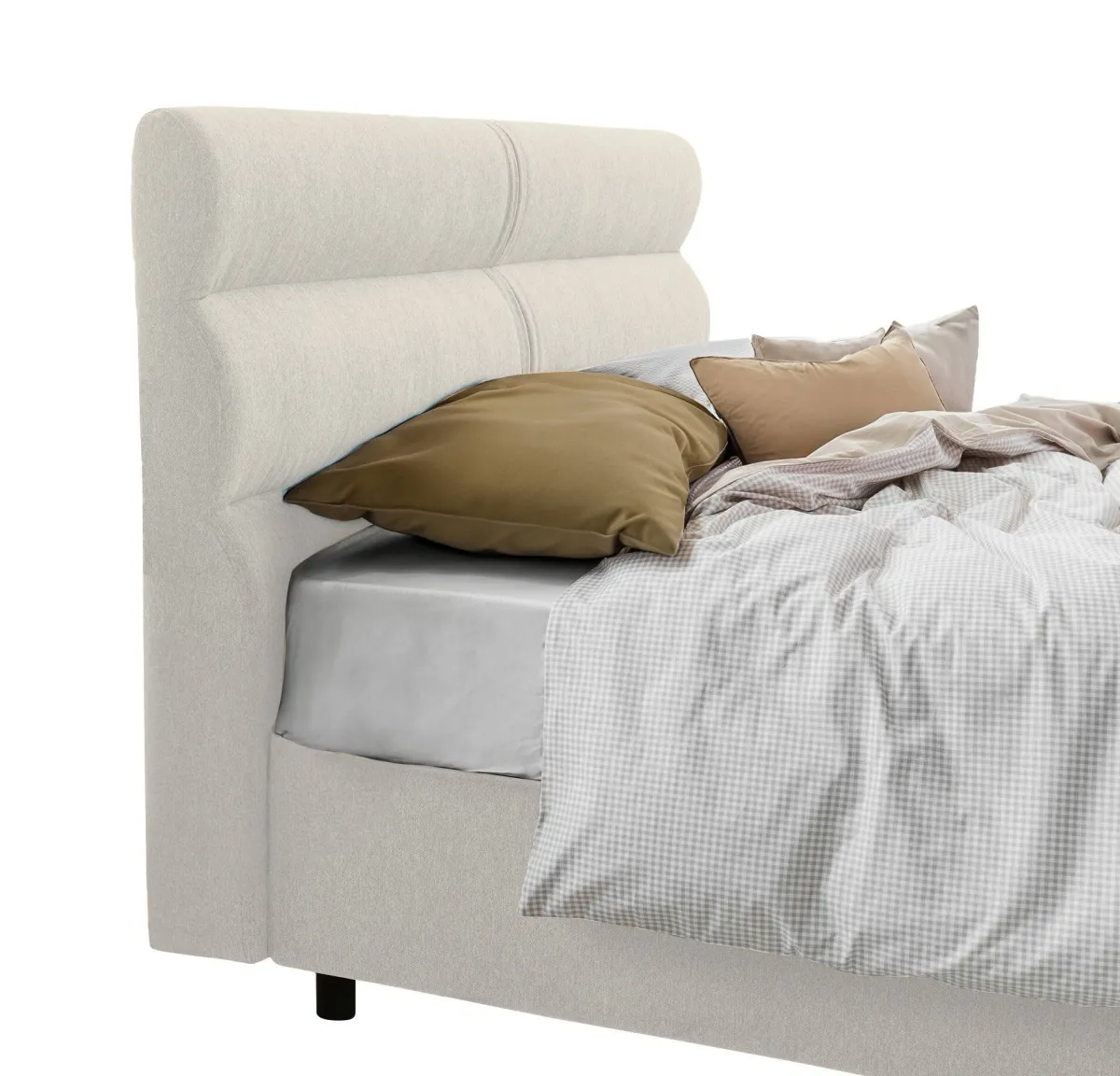 Letti Contenitore|Letti Singoli > Dmora Letto Singolo Materasso Incluso Sfoderabile, Contenitore Made in Italy - Adalpina Beige