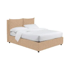 Letti Contenitore|Letti Singoli > Dmora Letto Singolo Sfoderabile Contenitore, Dimensione Materasso 90x190 cm - Rosora Beige