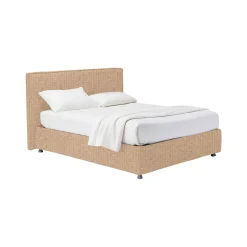 Letti Contenitore|Letti Singoli > Dmora Letto Singolo Sfoderabile Contenitore, Dimensione Materasso 90x190 cm - Stazzano Beige