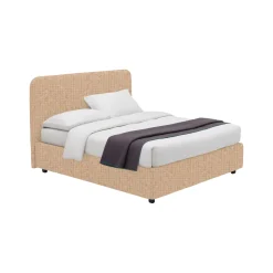 Letti Contenitore|Letti Singoli > Dmora Letto Singolo Sfoderabile Contenitore, Dimensione Materasso 90x200 cm - Carbone Beige