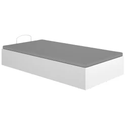 Letti Contenitore|Letti Singoli > Dmora Letto Singolo Contenitore Dimensione Materasso 90x190 cm, - Lufkin Bianco