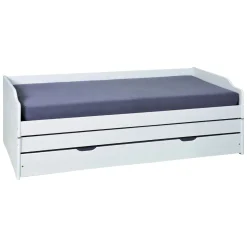 Letto Singolo Bianco Contenitore Singolo, - Sibari