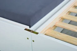 Letto Singolo Bianco Contenitore Singolo, - Sibari