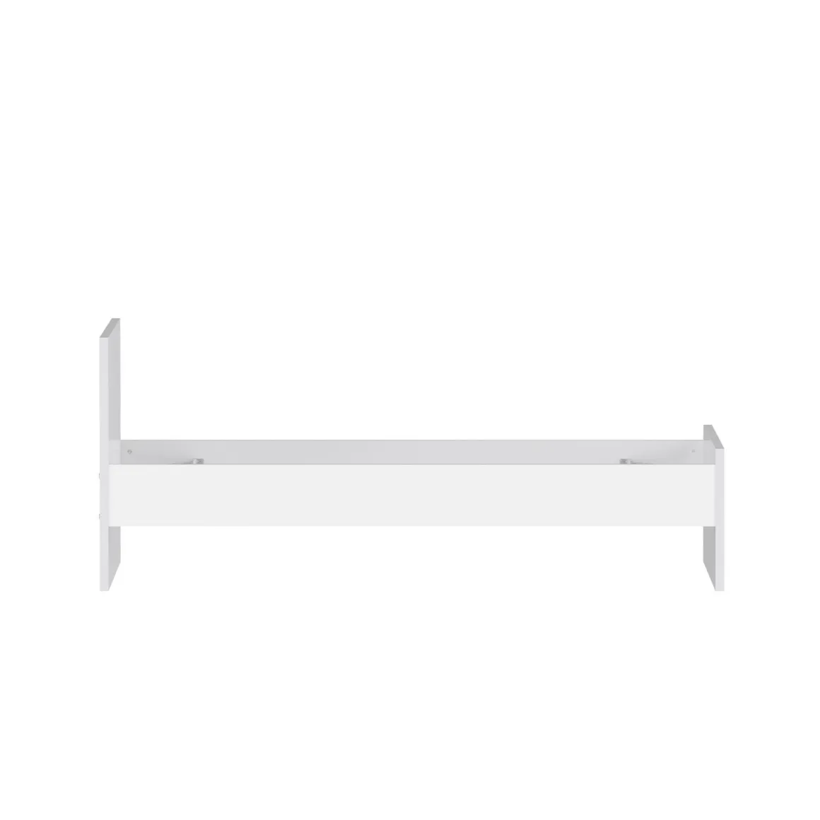 Letto singolo bianco lucido 96x196cm adatto per materasso 190x90 cm - Assar