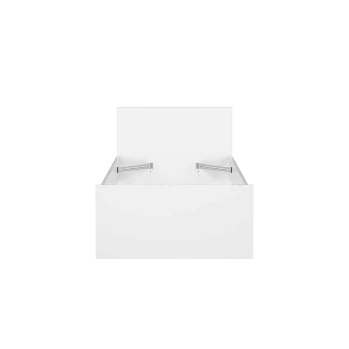 Letto singolo bianco lucido 96x196cm adatto per materasso 190x90 cm - Assar