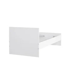Letto singolo bianco lucido 96x196cm adatto per materasso 190x90 cm - Assar