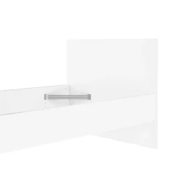Letto singolo bianco lucido 96x196cm adatto per materasso 190x90 cm - Assar