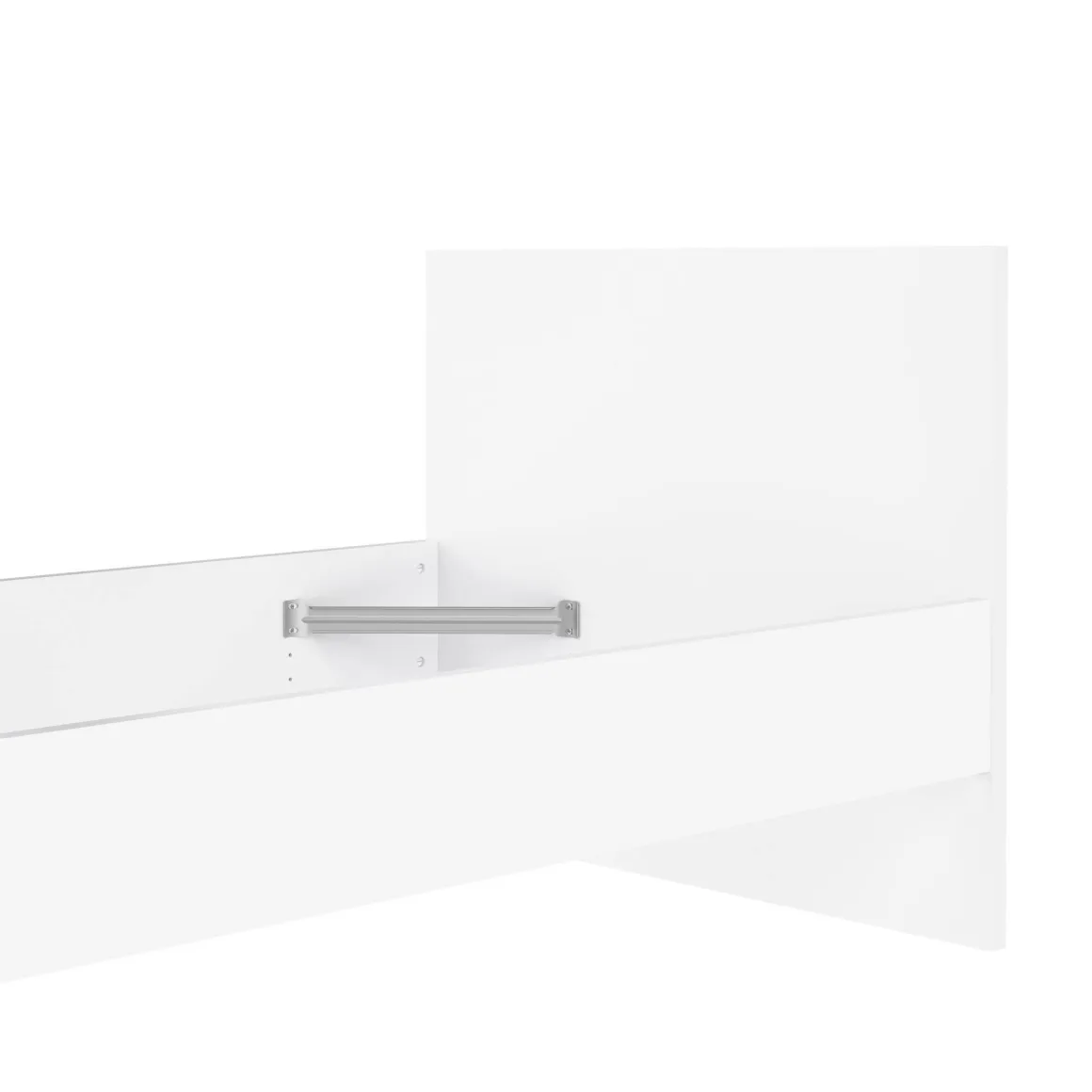 Letto singolo bianco lucido 96x196cm adatto per materasso 190x90 cm - Assar