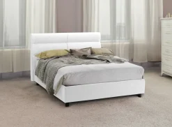 Letti Contenitore|Letti Singoli > Dmora Letto Singolo Sfoderabile Contenitore, Dimensione Materasso 80x200 cm Made in Italy - Bruino Bianco