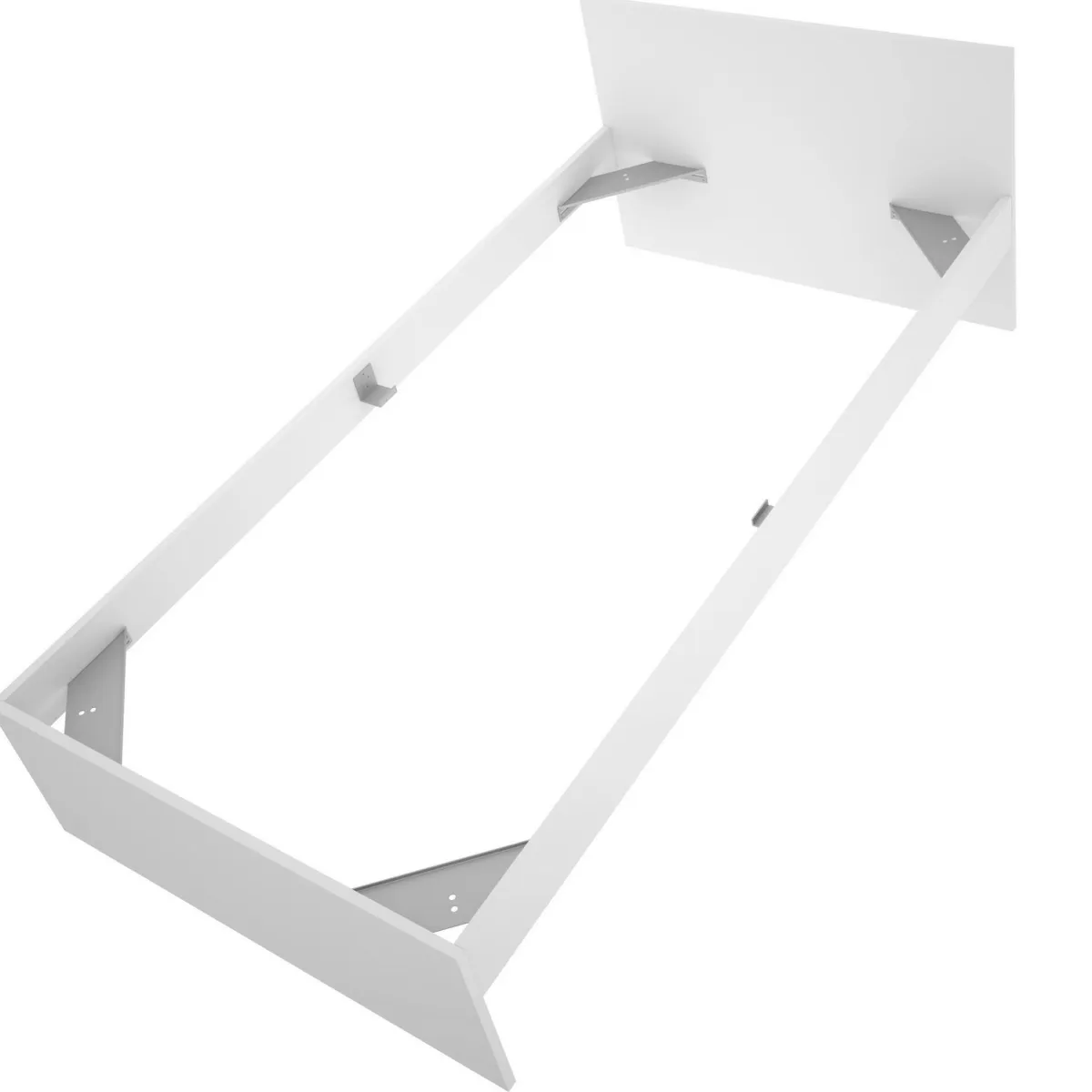 Letti Singoli > Dmora Letto singolo 194x95cm adatto per materasso 90x190 cm - Haikui Bianco