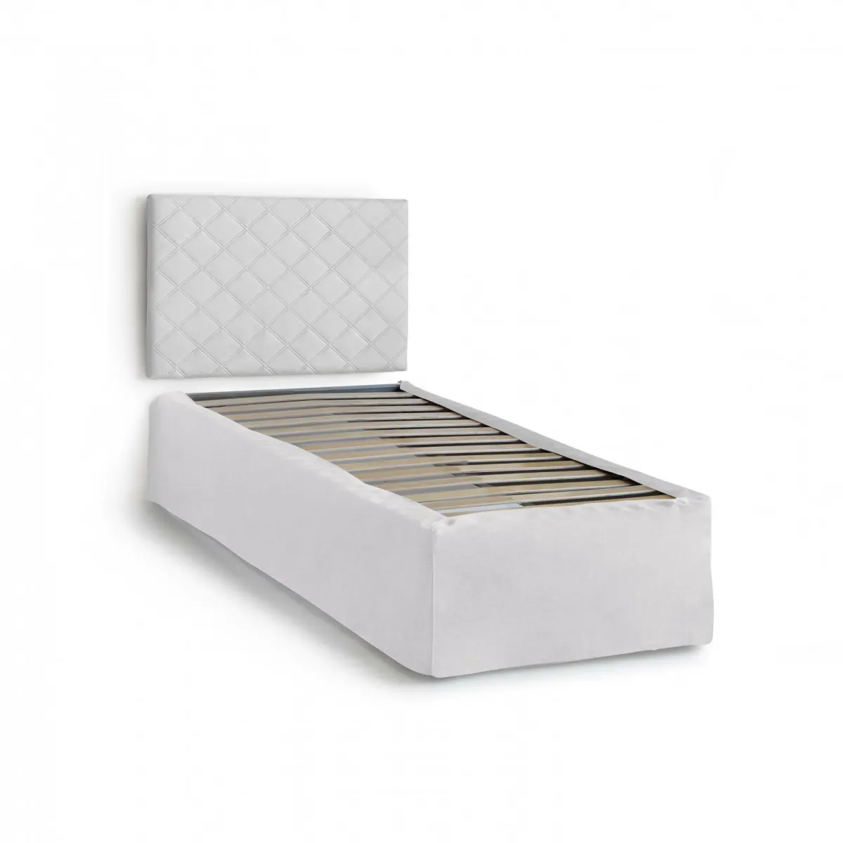 Letti Singoli|Camera Da Letto > Dmora Letto singolo 80x190cm materasso incluso - Ascra Bianco
