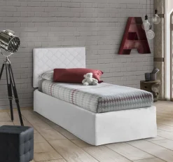 Letto singolo bianco 5x90cm rete inclusa - Accu