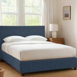 Letti Contenitore|Letti Singoli > Dmora Letto Singolo Sfoderabile Contenitore, Dimensione Materasso 90x190 cm - Ripi Blu