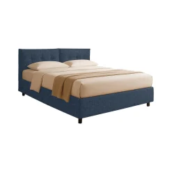 Letti Contenitore|Letti Singoli > Dmora Letto Singolo Sfoderabile Contenitore, Dimensione Materasso 90x190 cm - Supino Blu