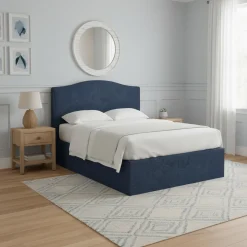 Letti Contenitore|Letti Singoli > Dmora Letto Singolo Sfoderabile Contenitore, Dimensione Materasso 90x200 cm - Iudica Blu